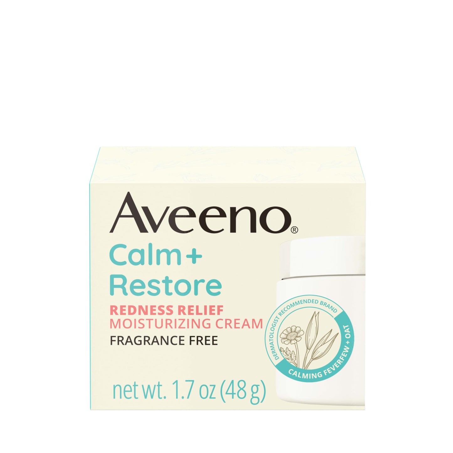 Aveeno Calm + Restore Facial Moisturizer Face Cream for Redness Relief, Non-Comedogenic Aveeno