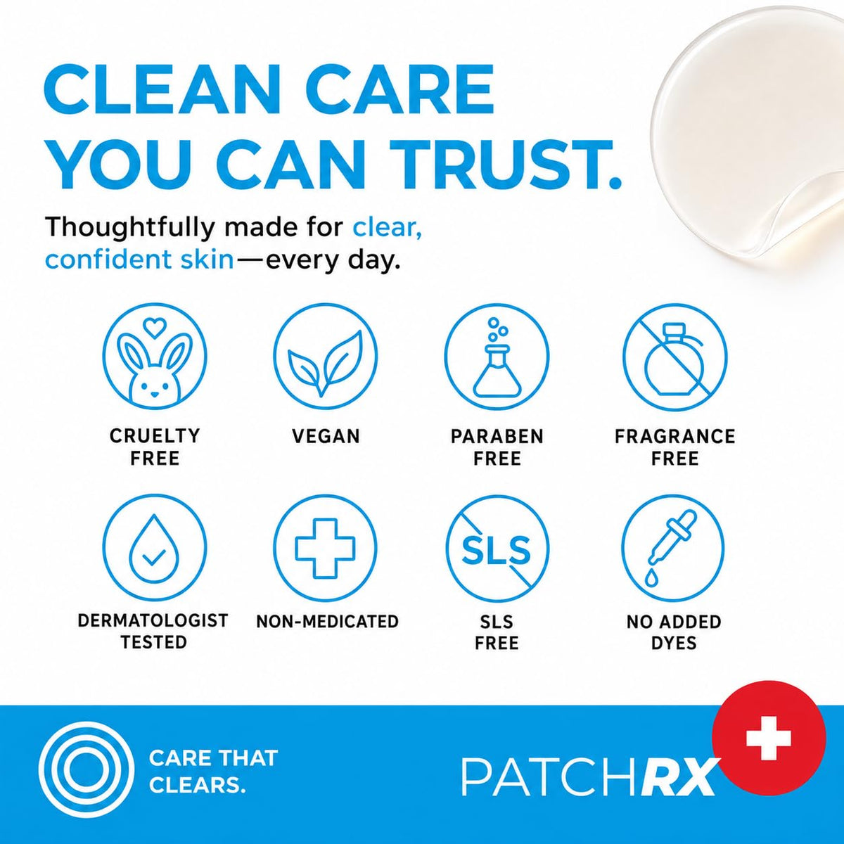 PatchRx Pimple Patches for Face (120 Patches), Hydrocolloid Acne Patches with Tea Tree Oil, Pimple Patch Pimple Stickers - Hydrocolloid Patch Acne Dots - Acne Pimple Patches For Face - Zit Patches PatchRx
