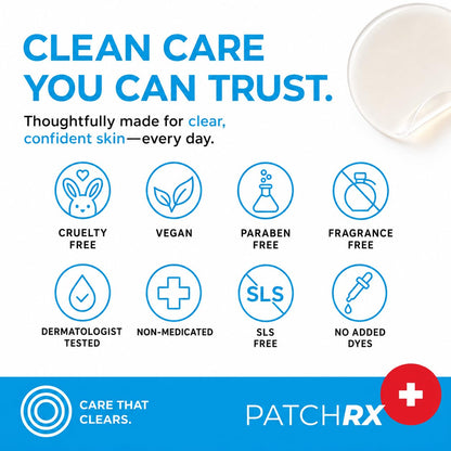 PatchRx Pimple Patches for Face (120 Patches), Hydrocolloid Acne Patches with Tea Tree Oil, Pimple Patch Pimple Stickers - Hydrocolloid Patch Acne Dots - Acne Pimple Patches For Face - Zit Patches PatchRx