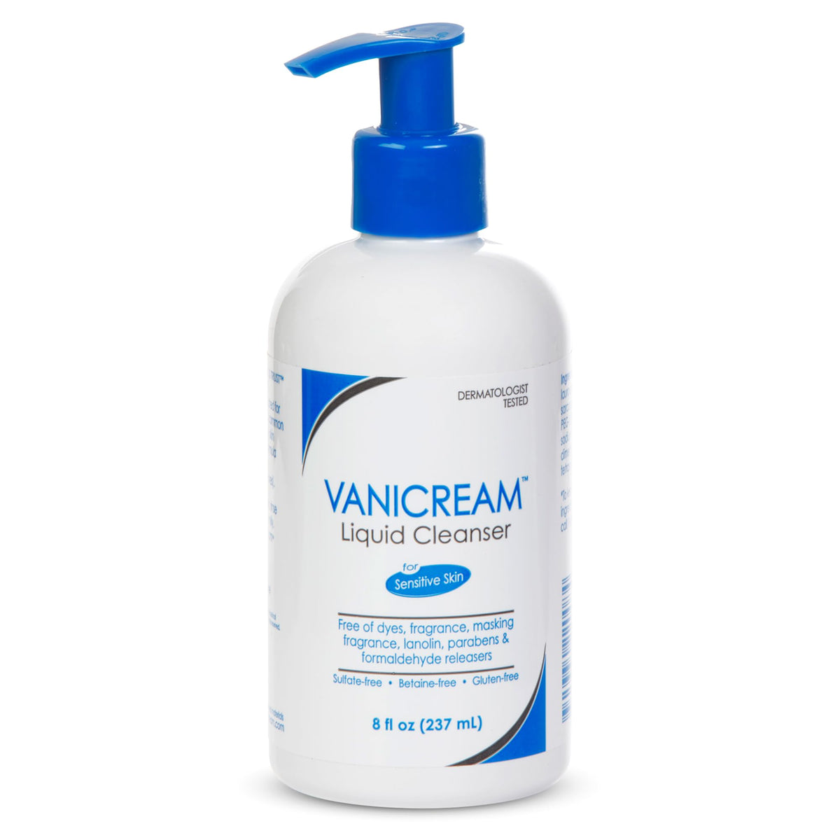 Vanicream Liquid Cleanser, Gentle Non-Drying Body & Face Wash 8 Fl Oz Pump Vanicream