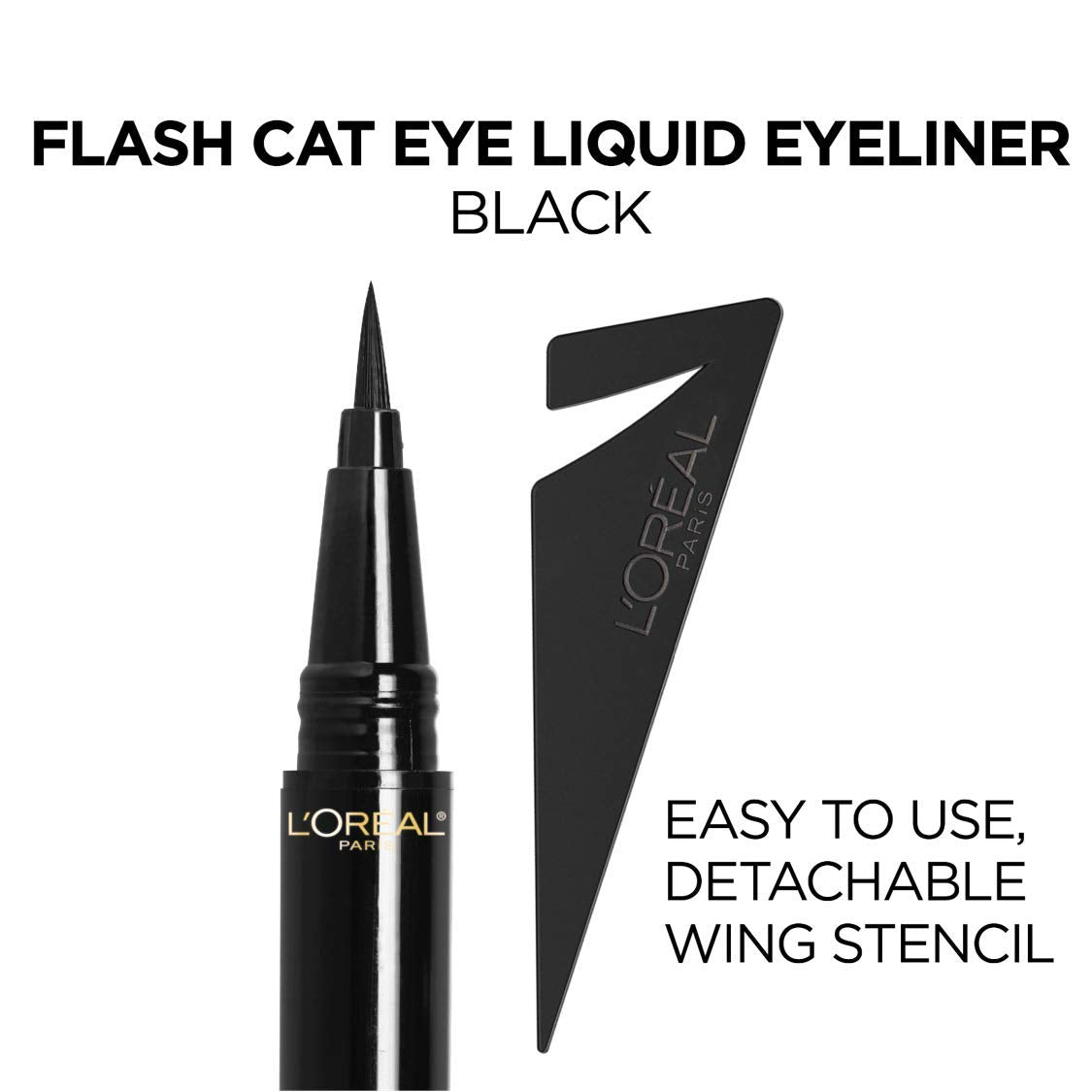 L'Oreal Paris Makeup Infallible Flash Cat Eye Waterproof Liquid Eyeliner, Black, 0.44 oz. L'Oreal Paris