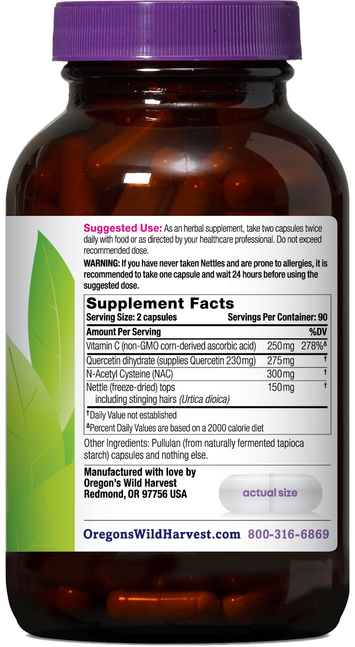 Oregon's Wild Harvest Aller-Aid with Quercetin Supplement, 90 Count Gsupps Australia