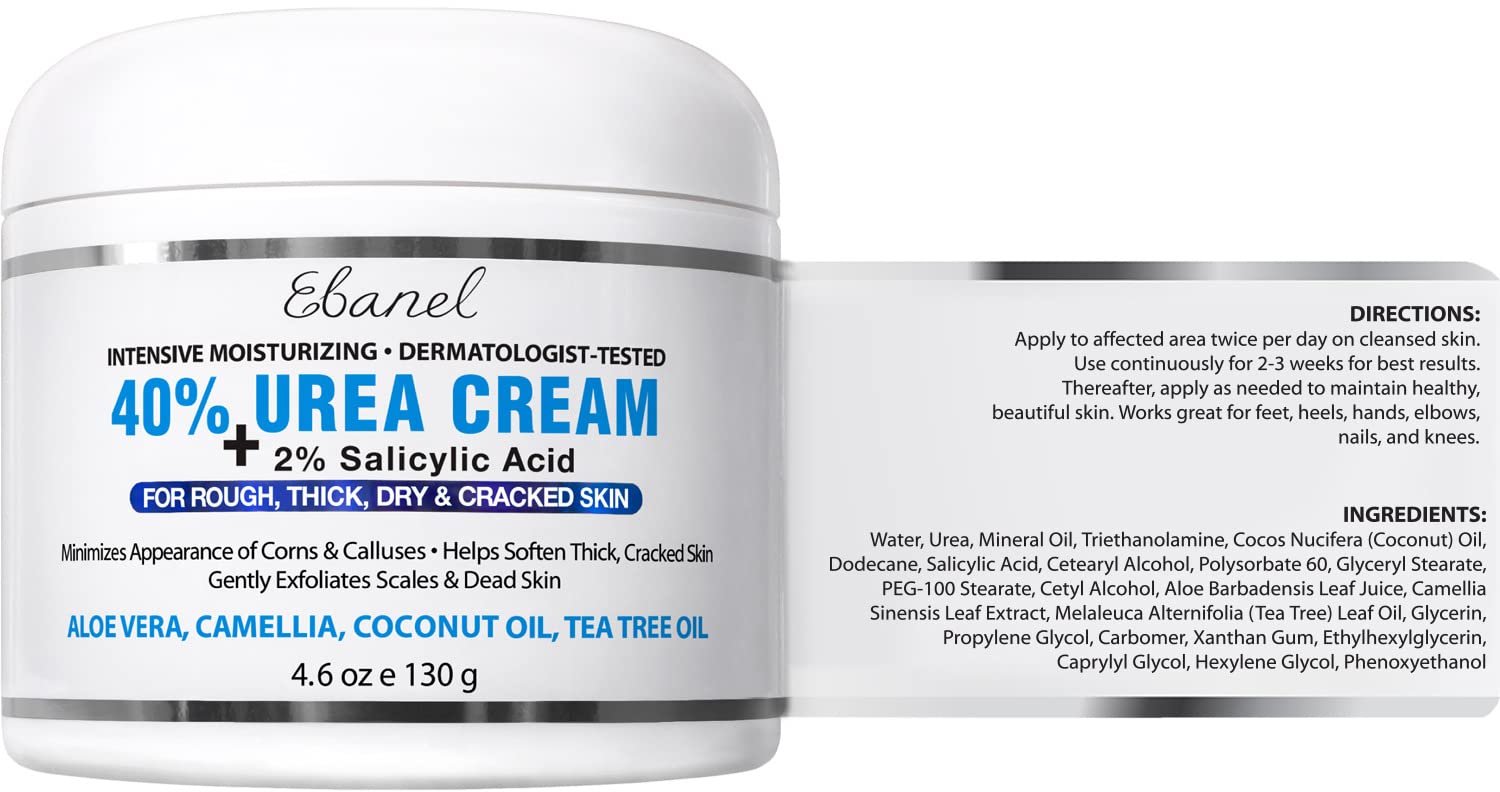 Ebanel Bundle of 2 Pack 40% Urea Cream 4.6 Oz, and Pain Relief Cream Arnica Menthol 2.28 Oz Ebanel buy australia supplements