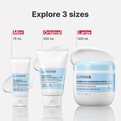 Illiyoon Ceramide Ato Concentrate Cream | Moisturizer for Dry & Sensitive Skin, 100hr Lasting Hydration, For Face & Body, Gentle for Infants, Moisture Barrier Repair, Vegan Certified, 6.76 fl.oz. Illiyoon