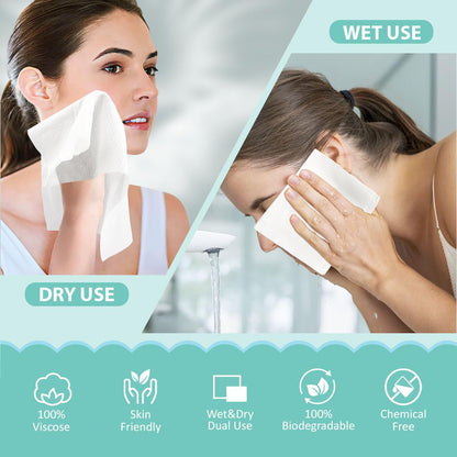HOMEXCEL Face Towels, Disposable Face Towelette Ultra Soft & Absorbent HOMEXCEL