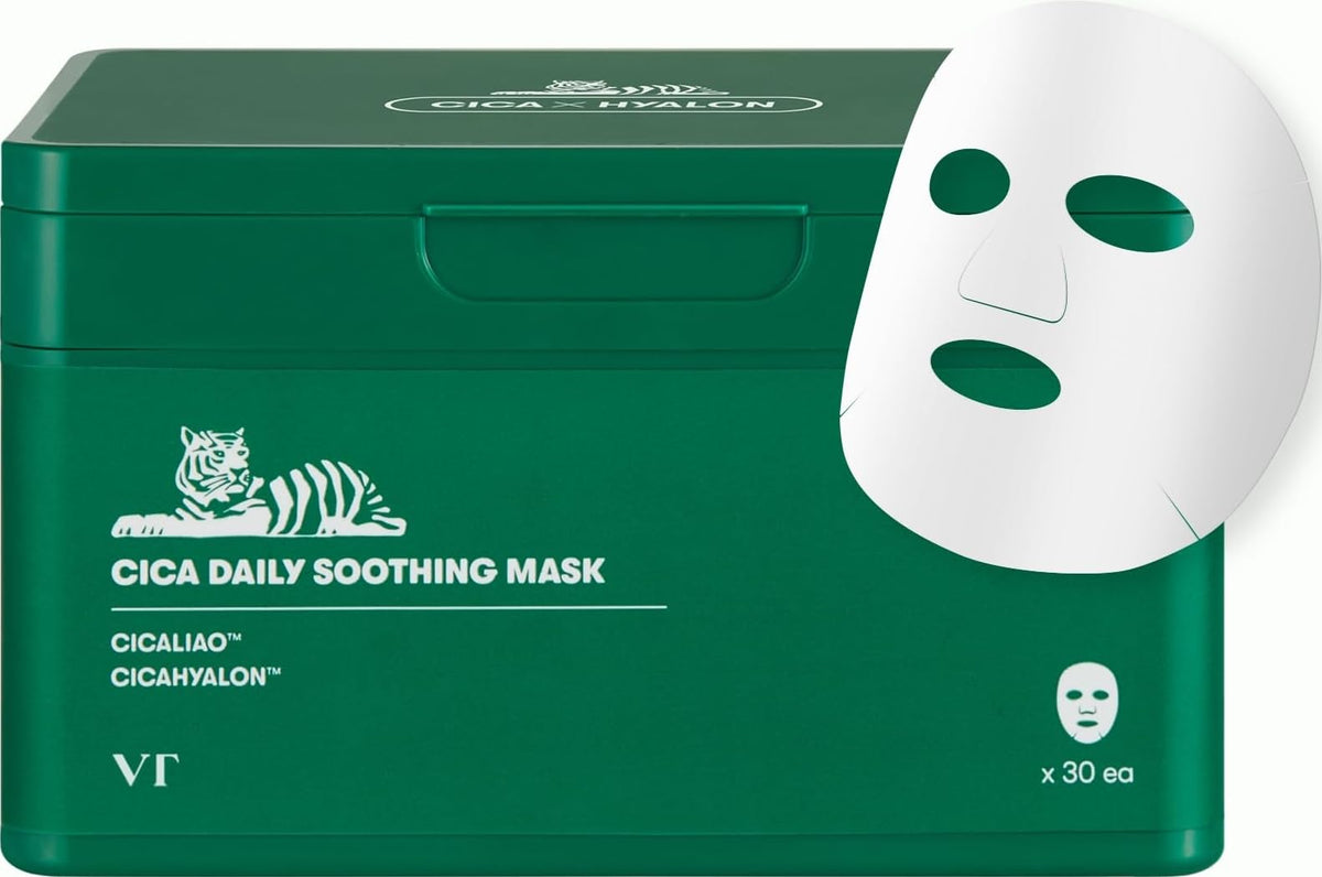 VT COSMETICS CICA Daily Soothing Mask, 30 Sheet VT COSMETICS