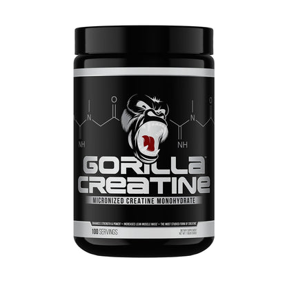 Gorilla Mind Creatine Monohydrate Micronized Powder, Improved Muscle Size, Power Output and Strength, 5 Grams per Serving, 100 Servings