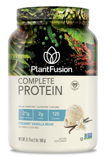 PlantFusion Complete Vegan Protein Powder - Plant Based Protein Powder With BCAAs, Digestive Enzymes and Pea Protein - Keto, Gluten Free, Soy Free, Non-Dairy, No Sugar, Non-GMO - Vanilla Bean 2 lb PlantFusion buy australia supplements