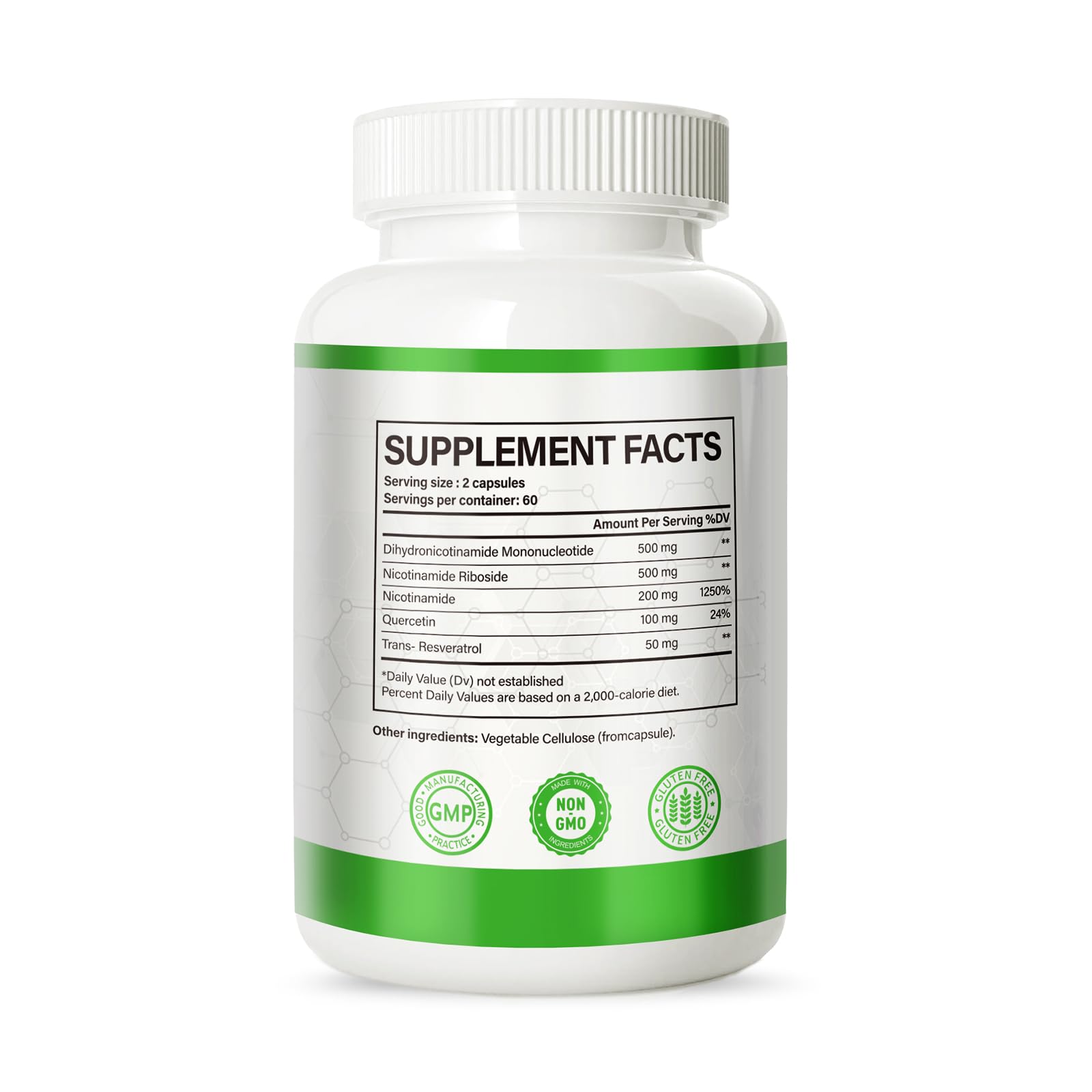 NMNH (Dihydronicotinamide Mononucleotide), NMN Alternative Supplement w/Niacinamide (Vitamin B3), Quercetin, Trans-Resveratrol, Support NAD+, Skin Cell Health*, Anti-Aging & Energy, 120 Caps Ashenutri buy australia supplements