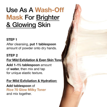ANUA Rice Enzyme Brightening Cleansing Powder, Exfoliating Powder-to-Foam Cleanser, Smooth Texture & Clarity ANUA
