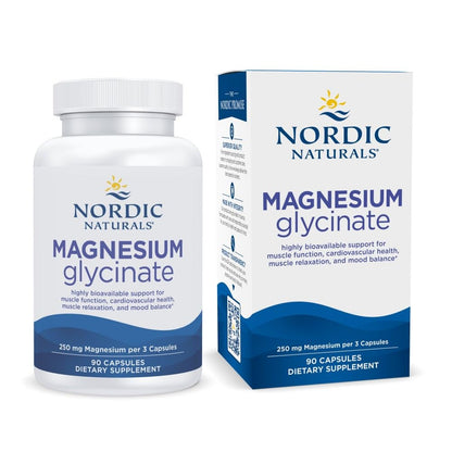 Nordic Naturals Vegetarian Magnesium Glycinate Capsules, Unflavored, 90 Count - 250mg Magnesium per Serving - Highly Bioavailable Support for Muscle & Cardiovascular Nordic Naturals