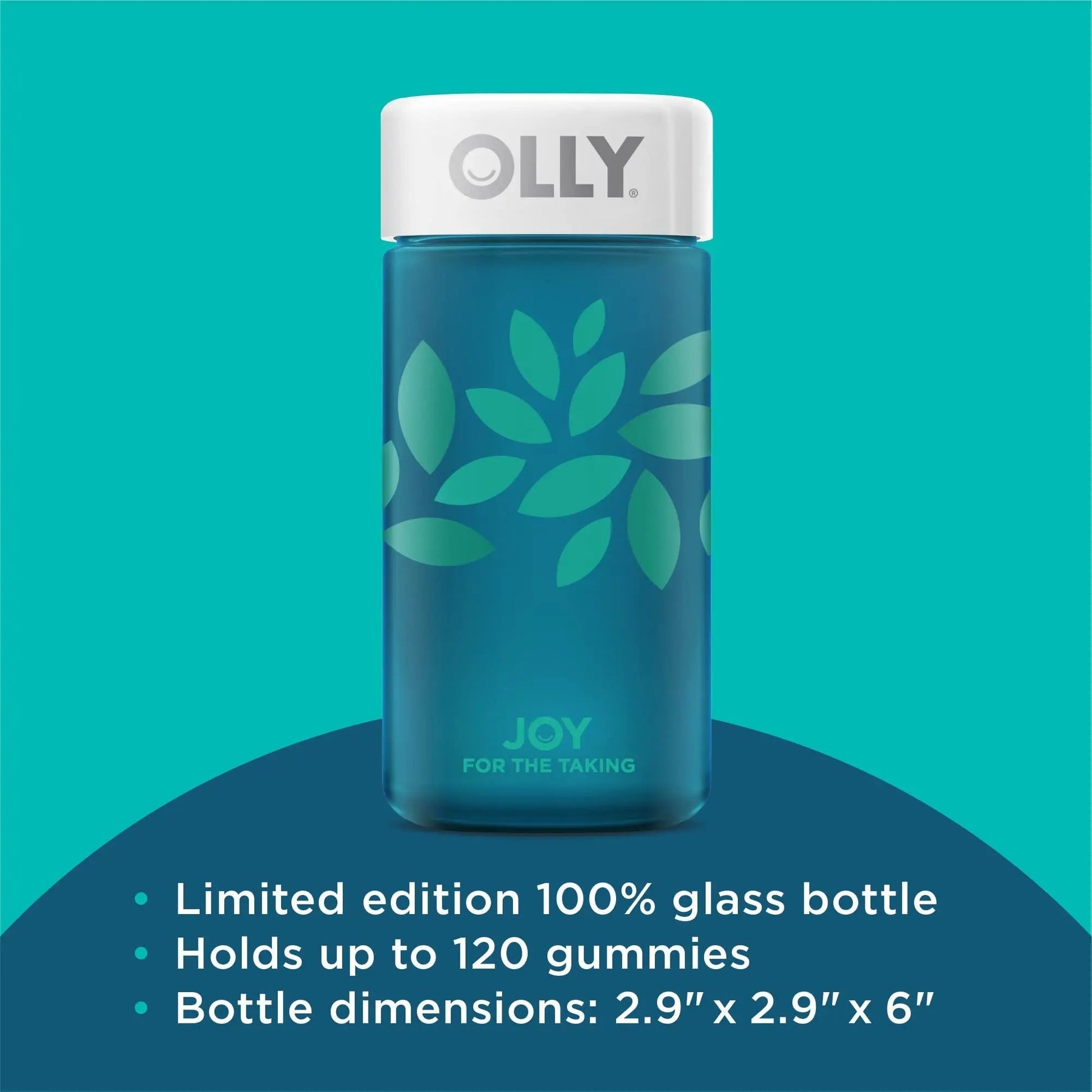 OLLY Joy Jar Gift, Easy Refillable Glass Bottle Vitamin Container, Holds Up to 120 Vitamin Gummies OLLY buy australia supplements