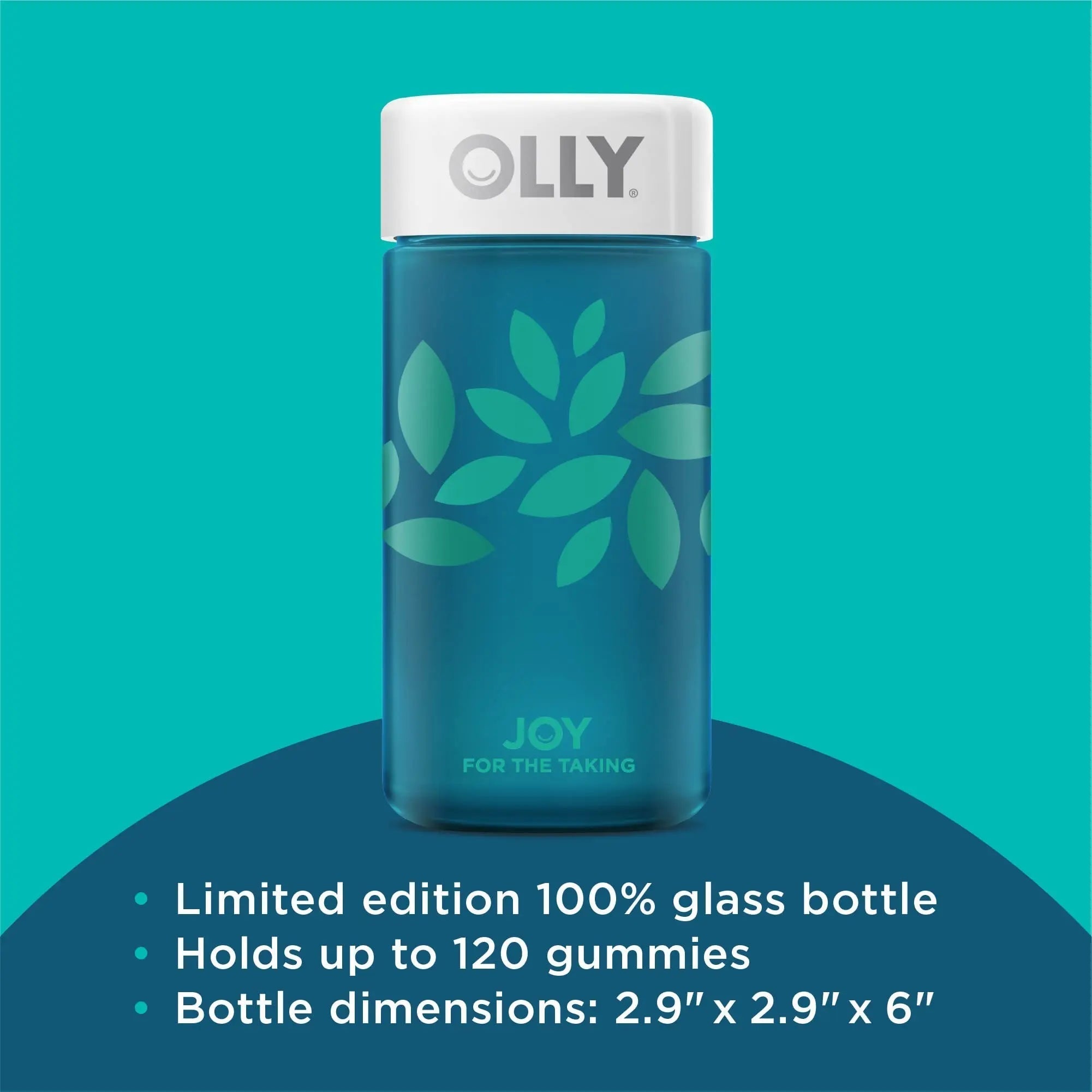 OLLY Joy Jar Gift, Easy Refillable Glass Bottle Vitamin Container, Holds Up to 120 Vitamin Gummies OLLY buy australia supplements