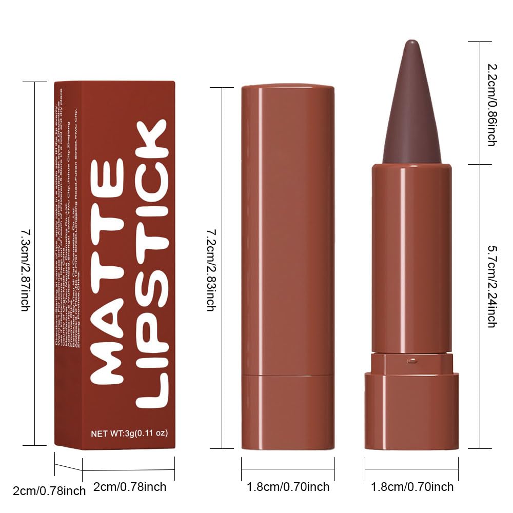 BINGBRUSH Dark Brown Lip Liner, 2in1 Lip Liner and Lipstick,Matte Lipstick BINGBRUSH