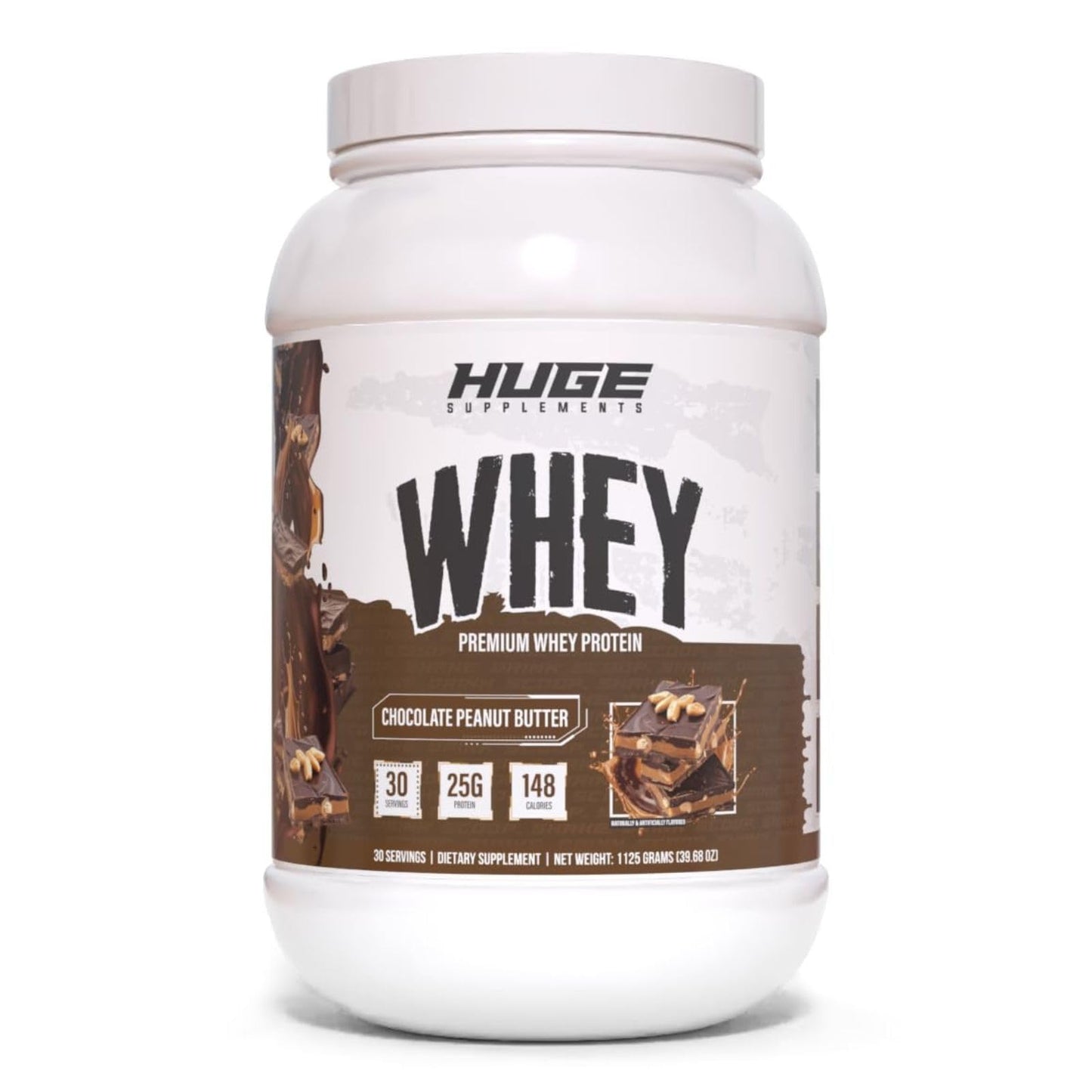 Huge Whey, Protein Powder for Muscle Gain, 25g Protein, 12g EAAs, Supports Muscle Growth, Performance & Recovery (Chocolate Brownie, 30 Servings)