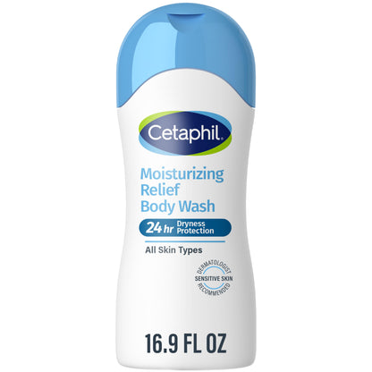 Cetaphil Moisturizing Body Wash, Sensitive Skin, Fragrance Free, 16.9oz Cetaphil