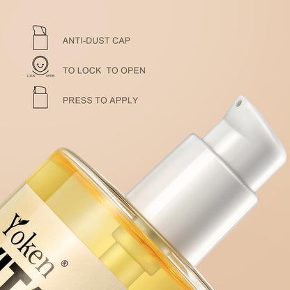 Yoken Vitamin E Oil for Skin Face Body 8 Oz Cold Pressed Vitamine Body oils Yoken