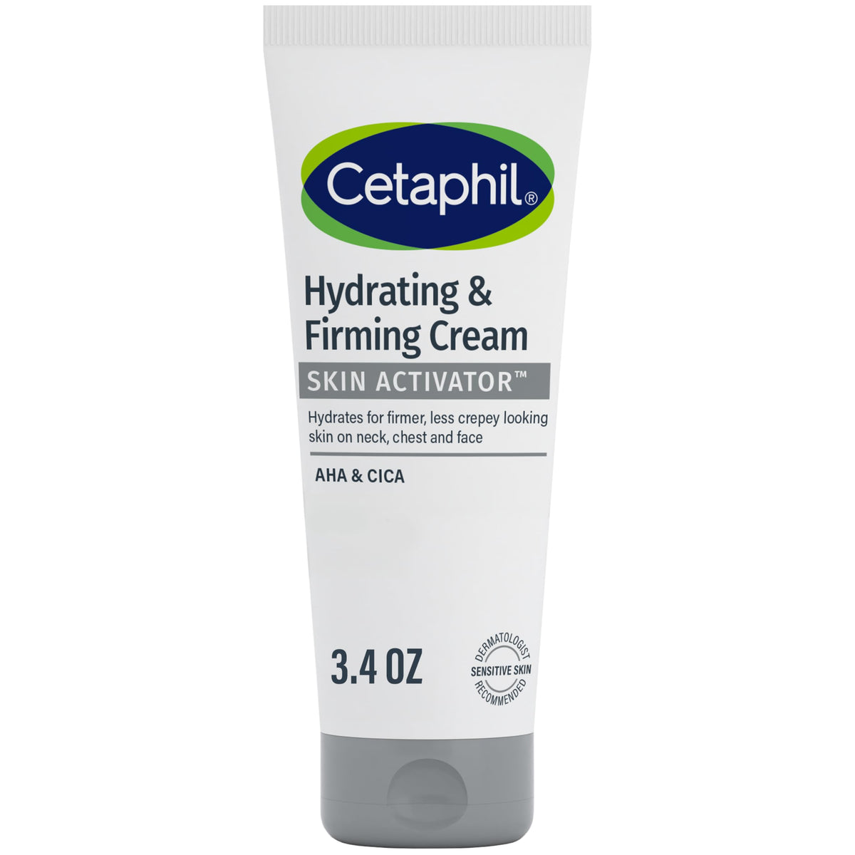 Cetaphil Skin Activator Firming Face & Neck Cream, AHA + CICA, 3.4oz Cetaphil