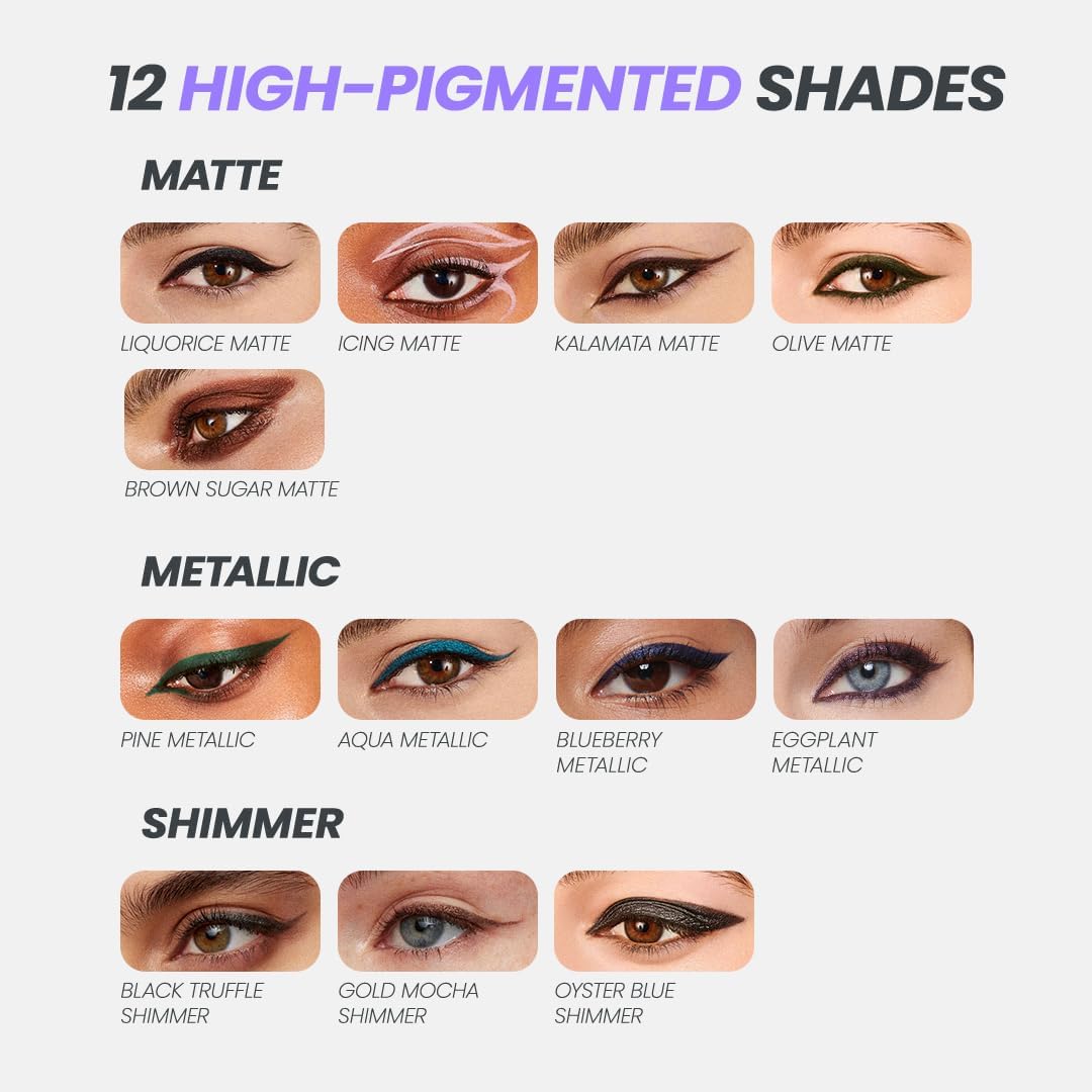 Wonderskin Eyeliner Pencil 1440 Longwear Eyeliner Waterproof & Smudge Proof Wonderskin