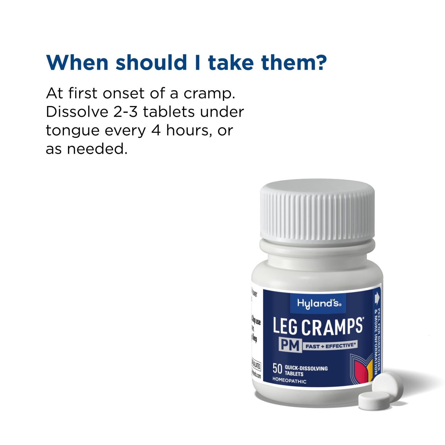 Hyland's Leg Cramps PM, Relief of Nighttime Leg, Calf, and Foot Cramps, 50 Quick-Dissolving Tablets 4-Pack (200 Total) Hyland'sBuy Supplements Australia