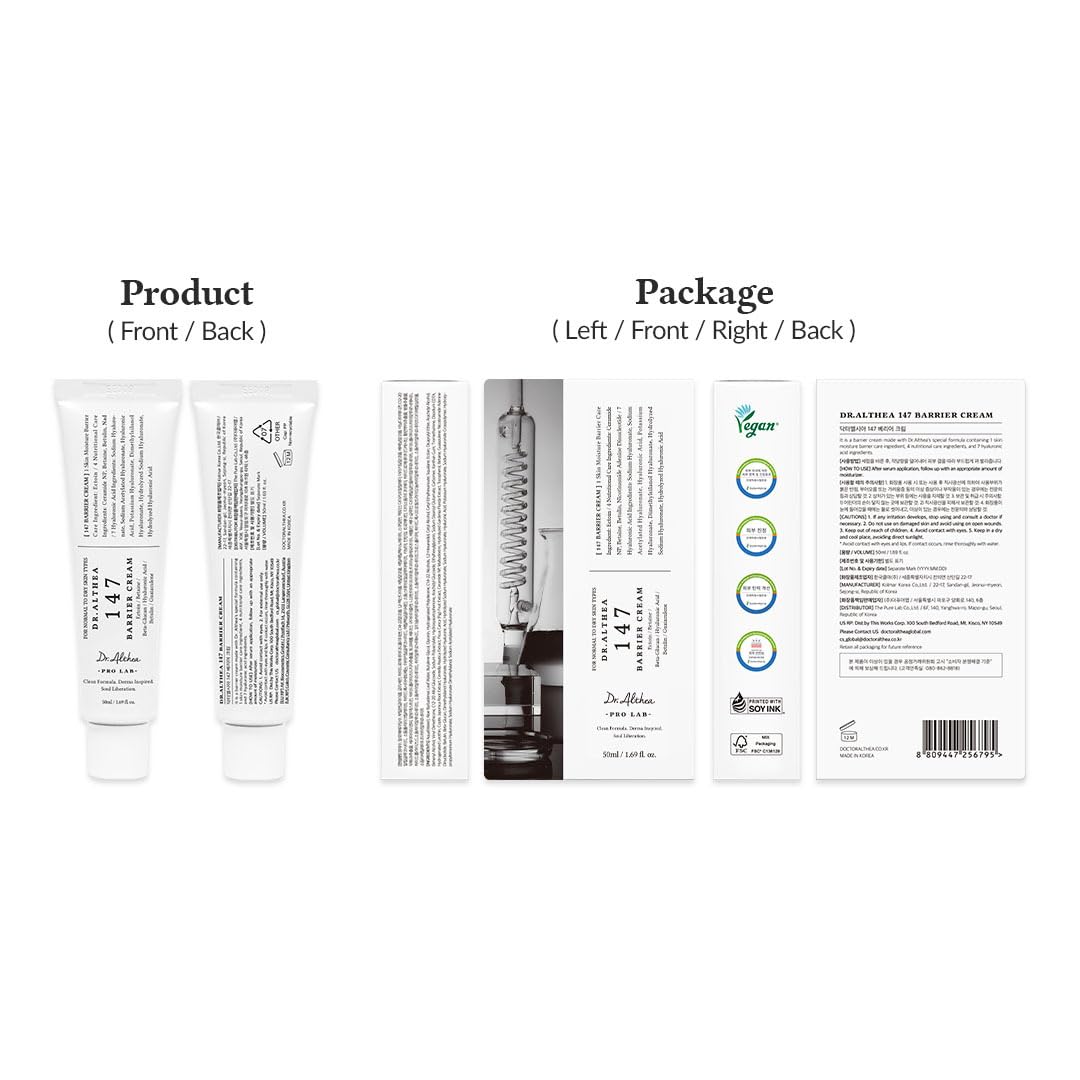 Dr.Althea 147 Barrier Cram, Korean Skincare, 1.69 Fl Oz (Ver.2 - Pack of 1) Dr.Althea