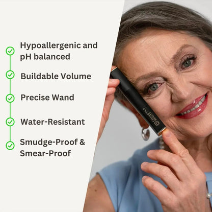 Cellmetics Mascara for Older Women 60 Plus, Volumizing & Lengthening Tubing Mascara with Lash Growth Effect, Hypoallergenic, Smudge-Free and Gentle for Sensitive Eyes (Black, New Formula) CELLMETICS BEAUTY