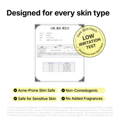 MANYO Glutathione 7 Dark Spot Serum Patch, for Uneven Skin Tone, 30 Count ma:nyo