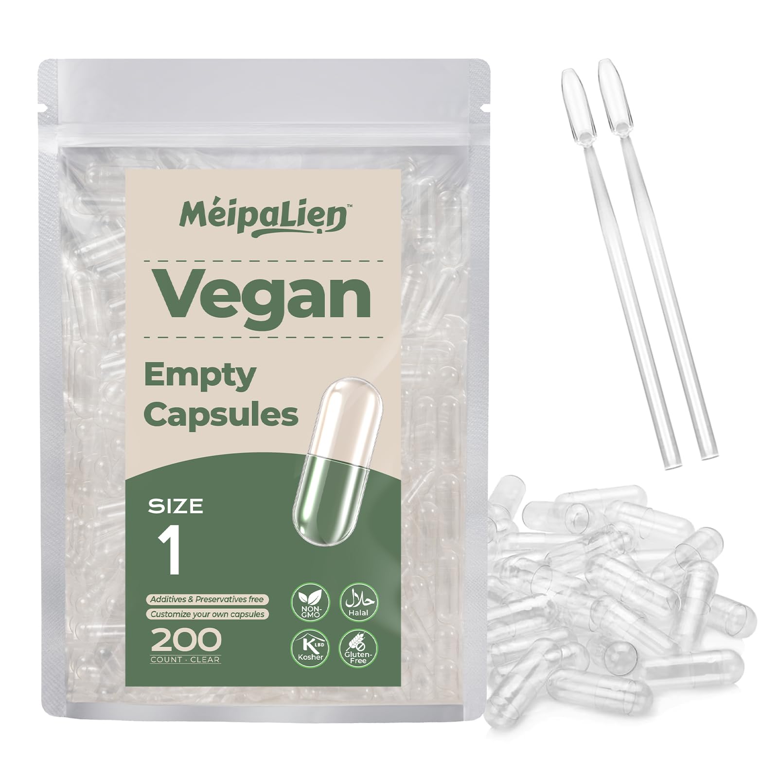 HPMC Empty Capsules Size 1-200 Clear Count Pill Capsules Empty - Plant-Based Cellulose | Vegetarian, Halal, Non-GMO | for DIY Supplement & Herbal Filling MéipaLien buy australia supplements