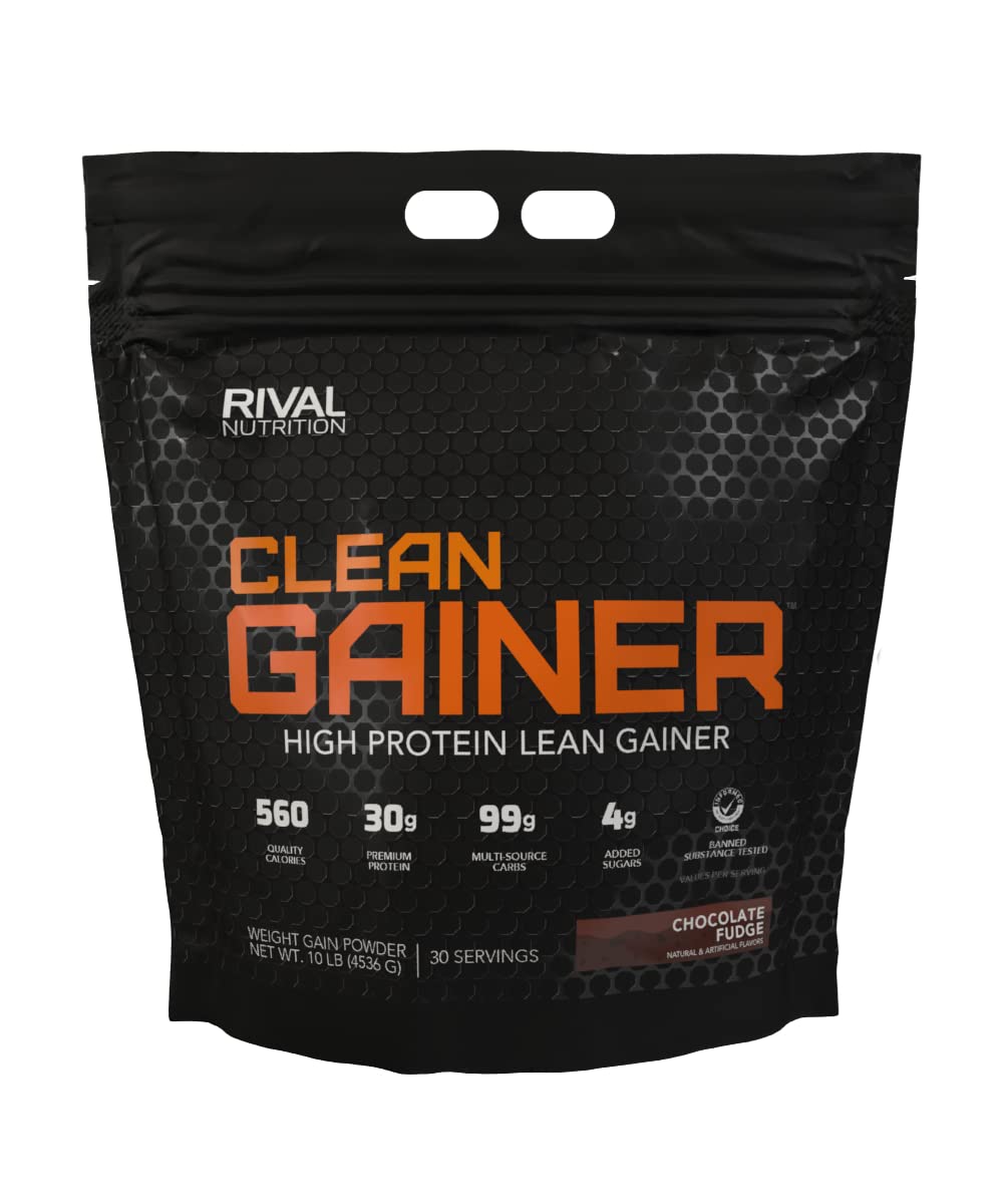 Rivalus Clean Gainer - Chocolate Fudge 10 Pound - Delicious Lean Mass Gainer Rivalus buy australia supplements