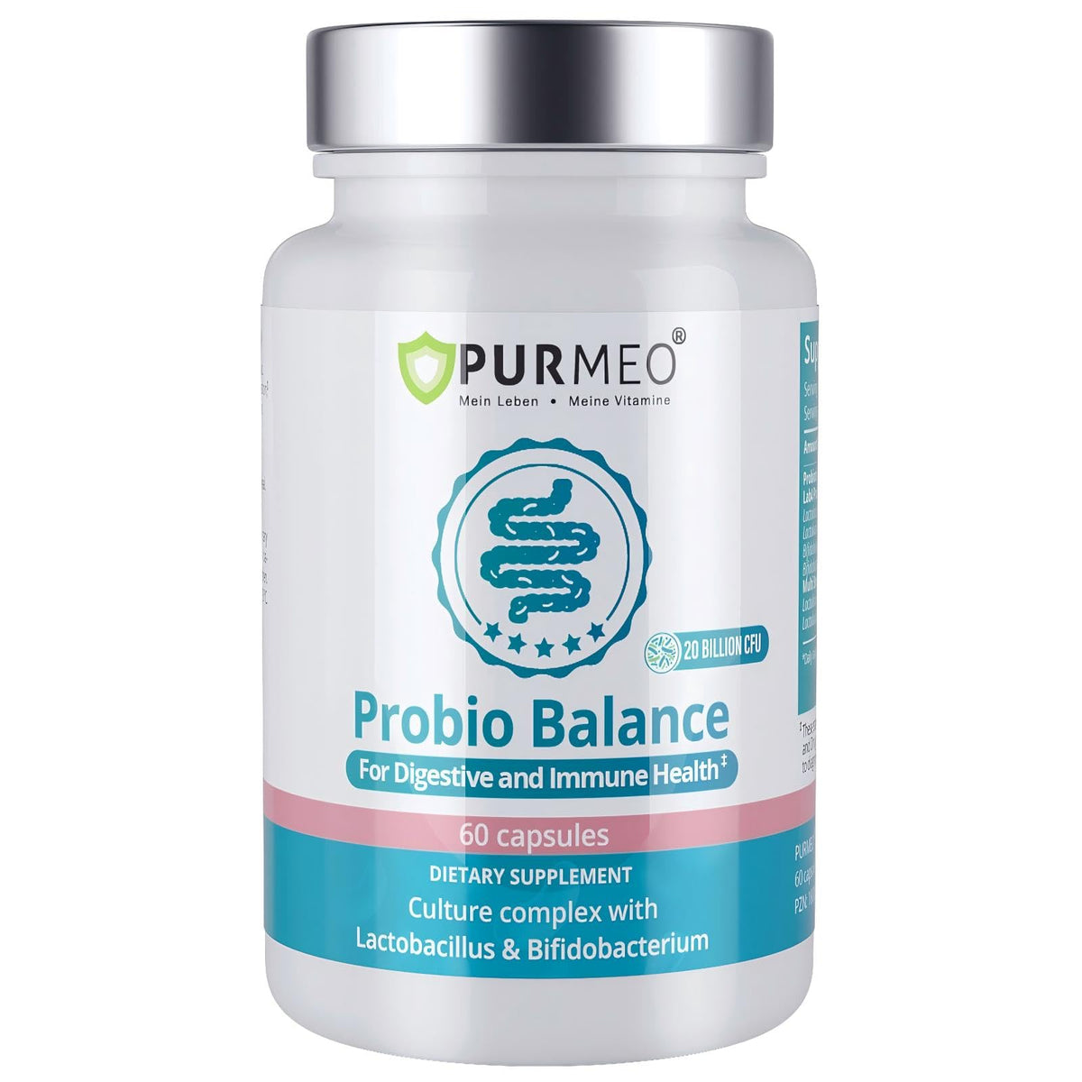 purmeo Probiotics for IBS Anti Diarrhea, Gas, Bloating - Support Immune, Digestive & Gut Health - Clinical Proven Lab4 Strains IBS-D Supplement 20 Billion CFU, purmeo