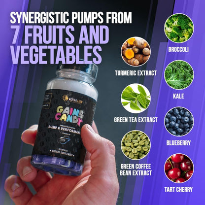 ALPHA LION Gains Candy, Pills that Support Weight Loss, Energy Supplements, 100% Natural Extract, Calorie Burning, Regulates Healthy Metabolism, 60 Capsules (Fat Loss - CaloriBurn®)
