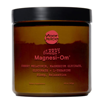 Moon Juice Sleepy Magnesi-Om - Sleep Supplement Powder with Magnesium Glycinate, L-Theanine & Plant-Based Melatonin, Sugar-Free Bedtime Drink Mix for Deep Sleep w/o Grogginess, Cherry, 35 Servings Moon Juice buy australia supplements