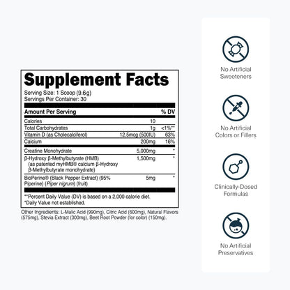 Transparent Labs Bulk Pre-Workout Powder (30 Servings, Blue Raspberry) & Creatine HMB (30 Servings, Tropical Punch)