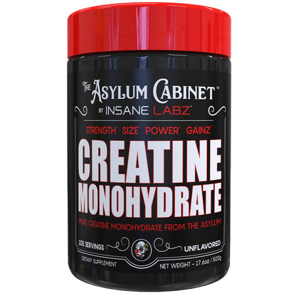 Insane Labz Creatine Monohydrate - Unflavored, Supports Increased Strength, Size and Power, 5g Per Serving, 60 Servings