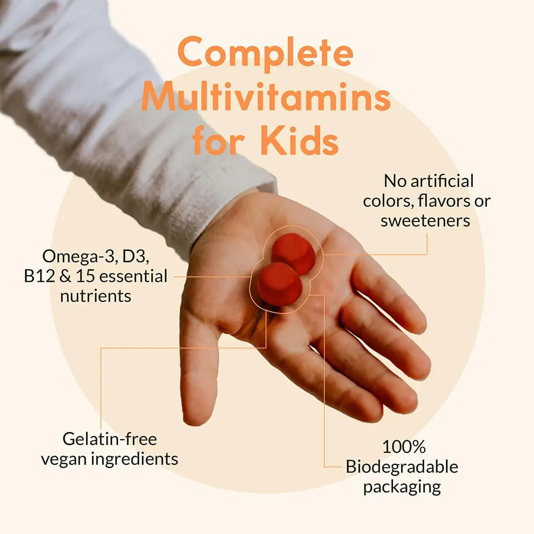 Terraseed Complete Kids Multivitamin Gummies - with Omega 3,6,9, Vitamin B12, Folic Acid, Iodine, Vitamin C, Zinc - Kids Daily Essential Vitamins Terraseed buy australia supplements