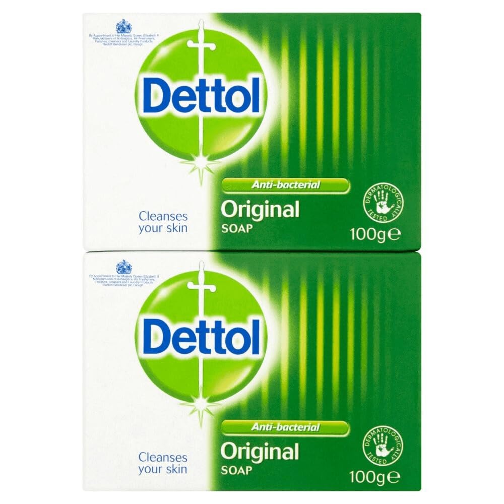 Dettol Anti Bacterial Original Soap 100g Twin Pack Dermatologically Tested Dettol