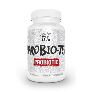 5% Nutrition Rich Piana Probio-75 Billion CFUs | Vegan, 14 Unique Strains