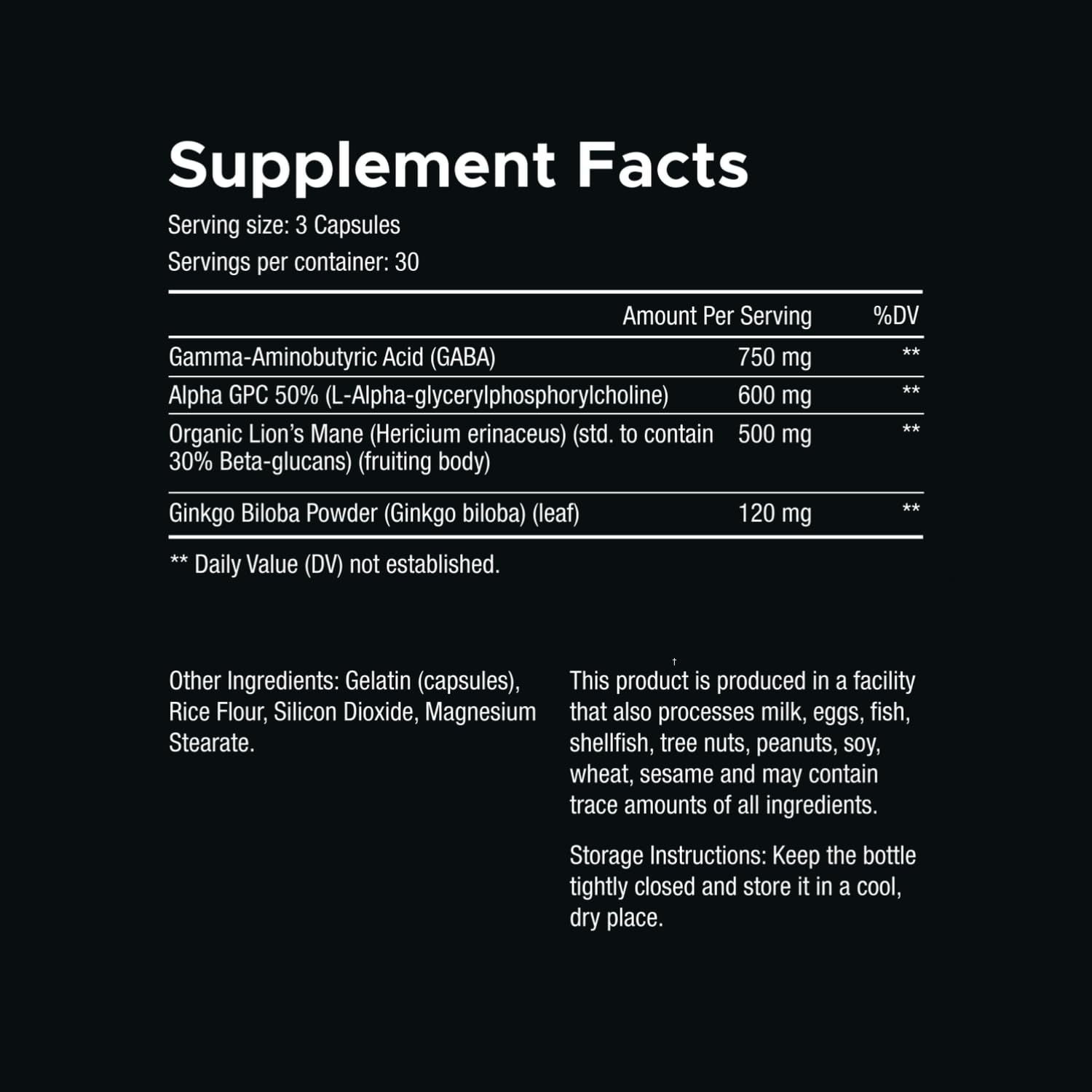 VITARA Focus First– Calm, Clear, Mental Focus Nootropic | Brain Support with Alpha GPC, Lion's Mane, GABA & Ginkgo Biloba VITARA buy australia supplements