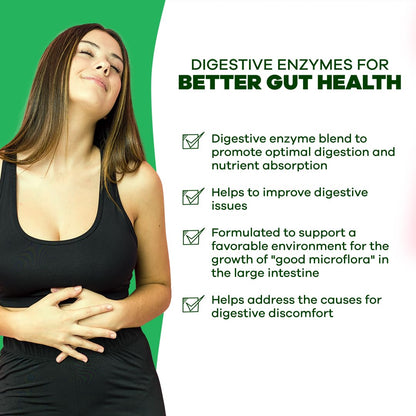 GOBIOTIX Digestive Enzymes Supplement with Prebiotics and Probiotics for Women and Men - Gut Health, Gluten Digestion, Lactose Absorption GOBIOTIX