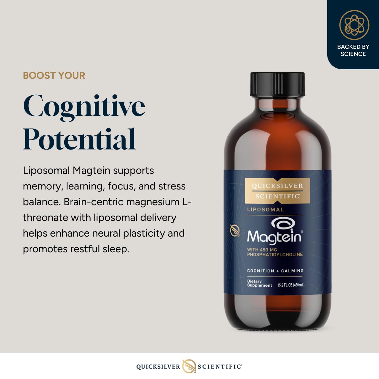 Quicksilver Scientific Liposomal Magtein - Magnesium Supplement for Brain Function Support - Stress, Sleep & Memory Support - Gluten-Free, Sugar-Free & Vegan - 15.2 fl oz (30 Servings) Quicksilver Scientific buy australia supplements