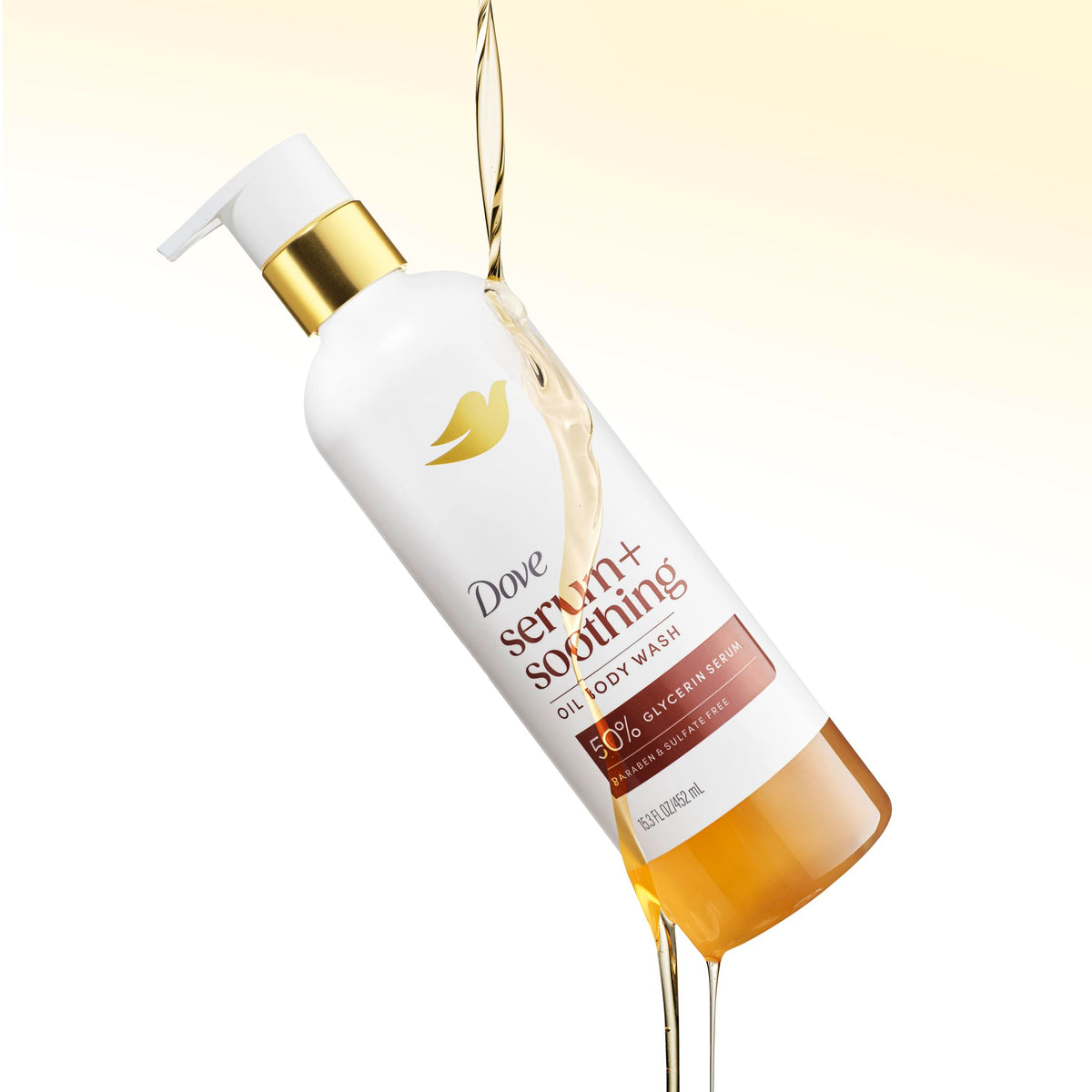 Dove Serum+ Soothing Oil Body Wash, Almond & Oil Sandalwood, 15.3 fl oz Dove