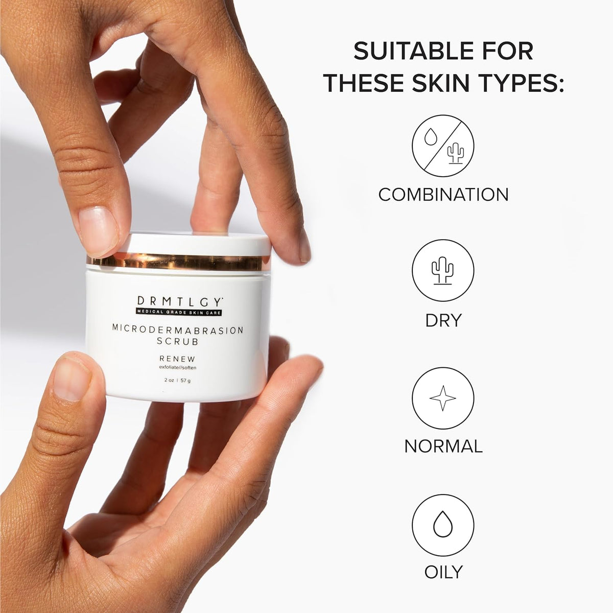 DRMTLGY Microdermabrasion Scrub | Gentle Facial Exfoliating Scrub DRMTLGY