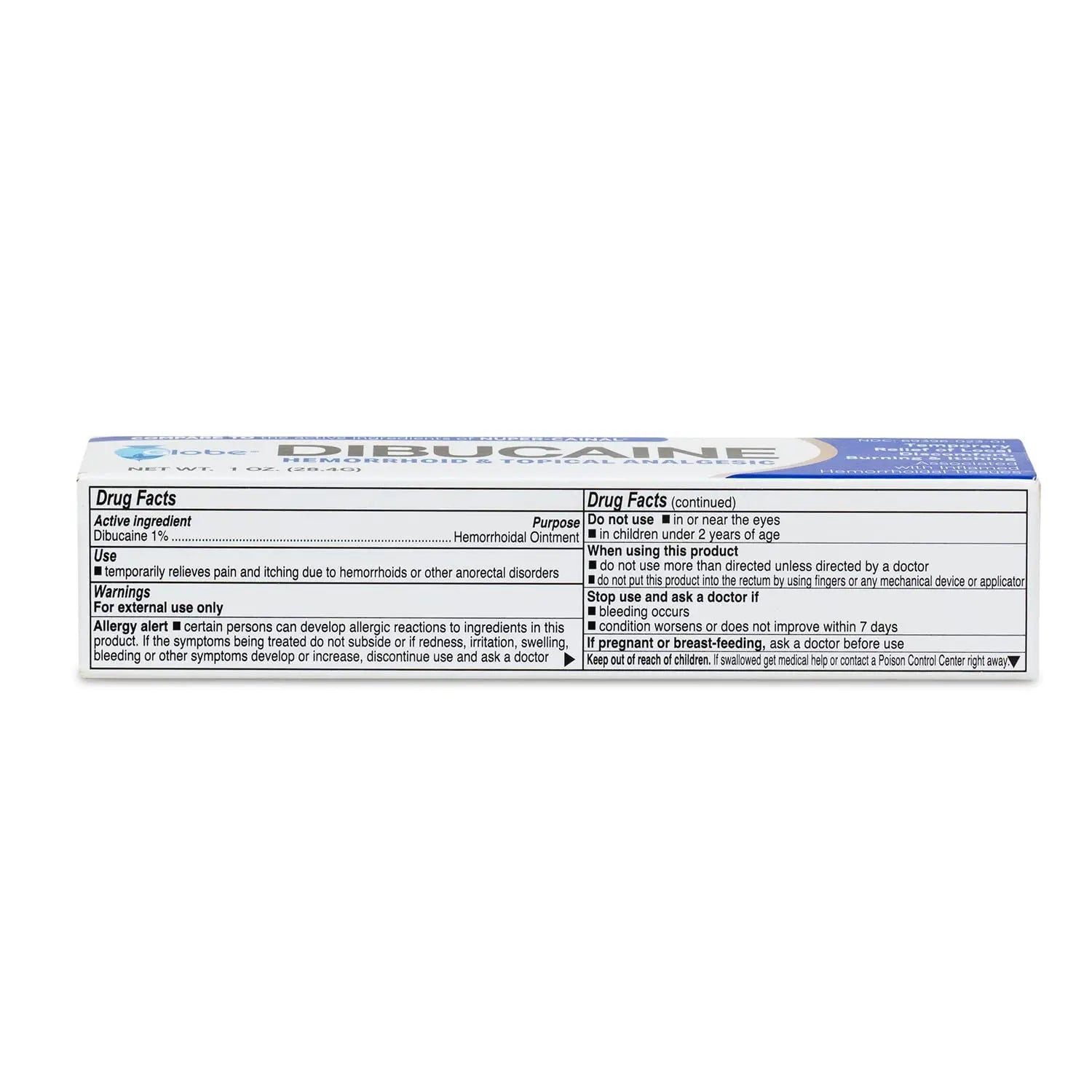 (3 Pack) Globe Dibucaine 1% Hemorrhoid Treatment Ointment - 1 Oz Rapid Numbing Relief, Hemorrhoid Treatment from Itch and Burn GlobeBuy Supplements Australia
