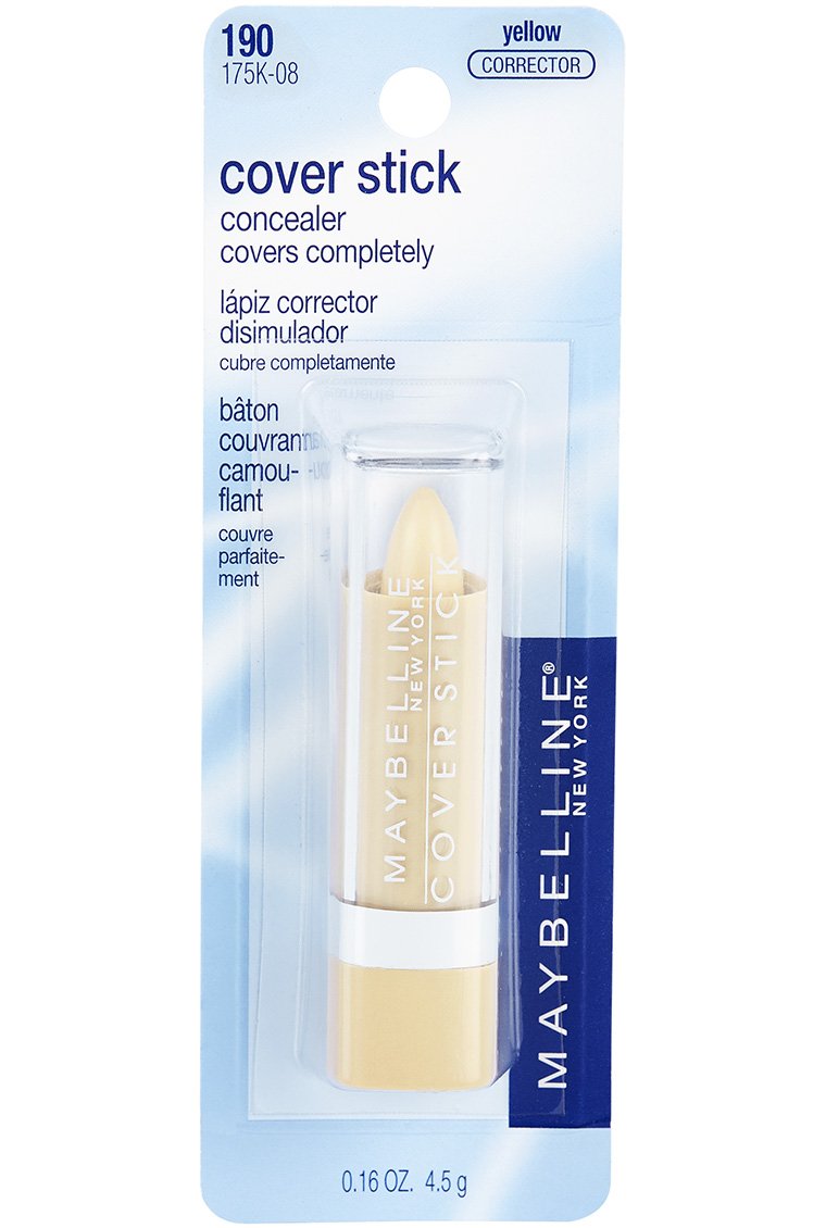 Maybelline New York Cover Stick Corrector Concealer, Yellow Corrects Dark Circles, 0.16 oz. MAYBELLINE