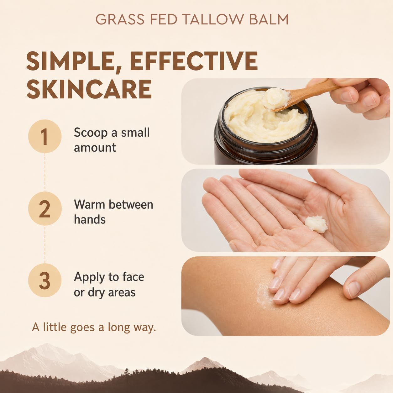 Ancestral Supplements Tallow Balm with Collagen – Grass Fed Beef Tallow Balm for Face & Body – Whipped Tallow Moisturizer Rich in Vitamins A, D, E & K – Essential Oil Blend Scent – 2 oz