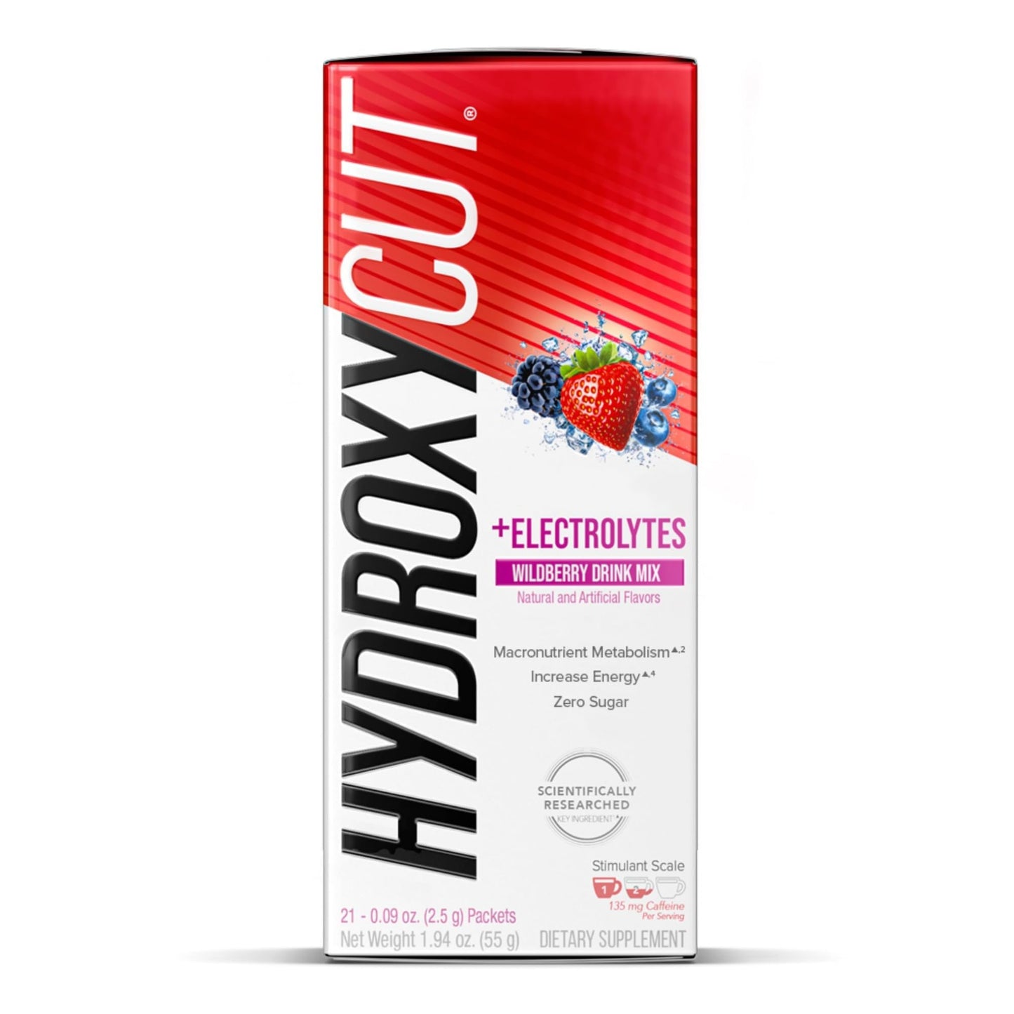 Hydroxycut Drink Mix, Wildberry Blast - 21 Travel-Size Packets - Zero Calories, Zero Sugar - Boost Metabolism, Burn Calories Hydroxycut