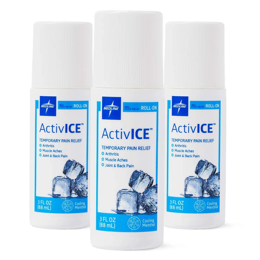 Medline ActivICE Roll-On Cooling Gel, Topical Pain Relief for Arthritis, Joint, Muscle, Back & Body Aches & Pain, 3 oz (3 Count) Medline buy australia supplements