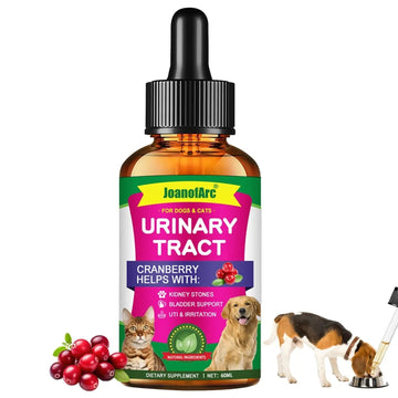 Urinary Tract for Cats, Cat & Dog Urinary Tract Drops Infection Remedy with Cranberry Dog Supplements, Cranberry Kidney Bladder Support Supplement - 60ml / 2 Fl.oz JoanofArc buy australia supplements