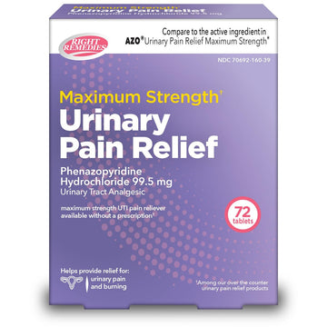RIGHT REMEDIES Urinary Pain Relief Phenazopyridine HCl 99.5mg Tablets | Maximum Strength OTC for Fast Relief of UTI Pain, Burning and Bladder discomfort | Generic AZO Maximum Strength (72 Count) RIGHT REMEDIES buy australia supplements