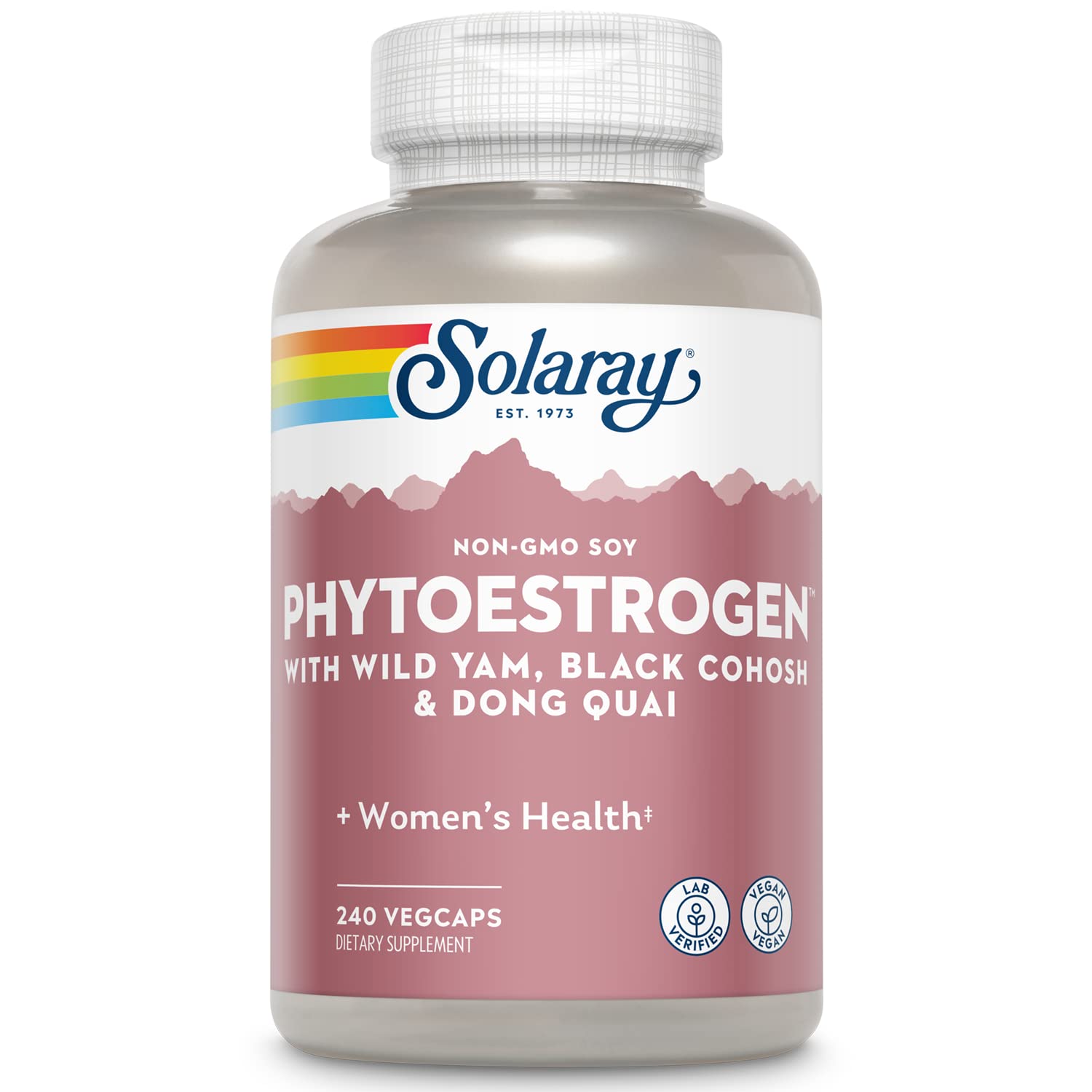 SOLARAY PhytoEstrogen Menopause Supplements with Wild Yam, Black Cohosh and Dong Quai - Phyto Estrogen Pills for Perimenopause and Menopause Support, Vegan, 60-Day Guarantee, 60 Servings, 240 VegCaps SOLARAY buy australia supplements